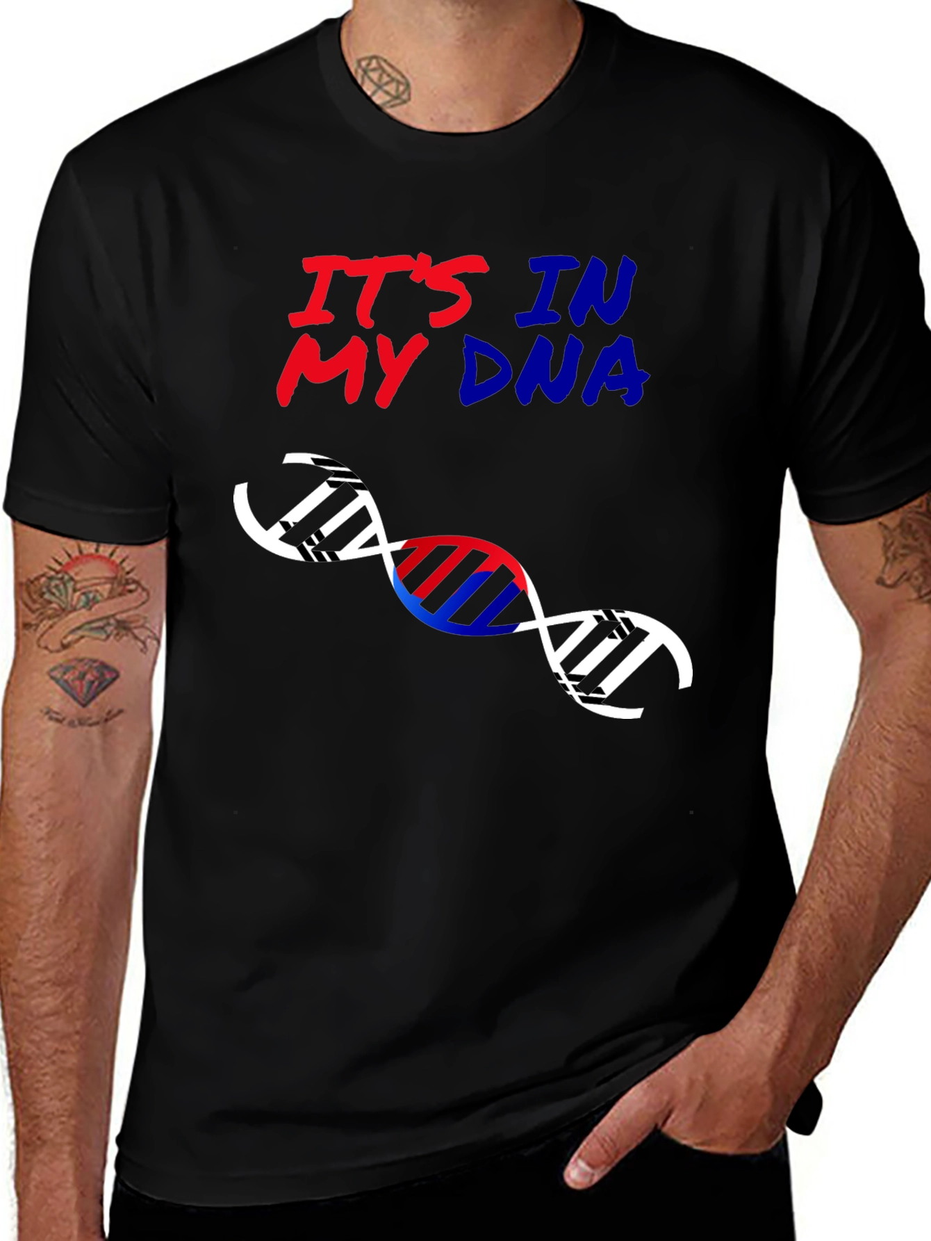 Its In My DNA Graphic Tee - Black