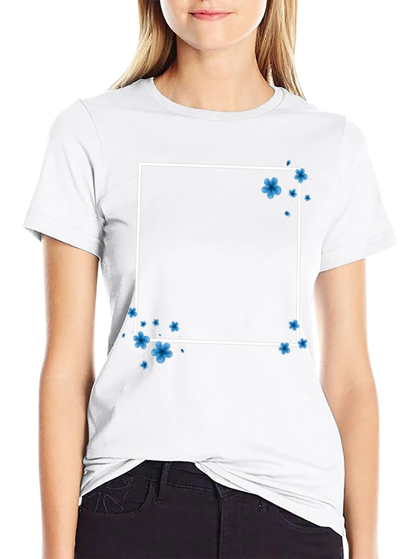 Floral Square Graphic T-Shirt