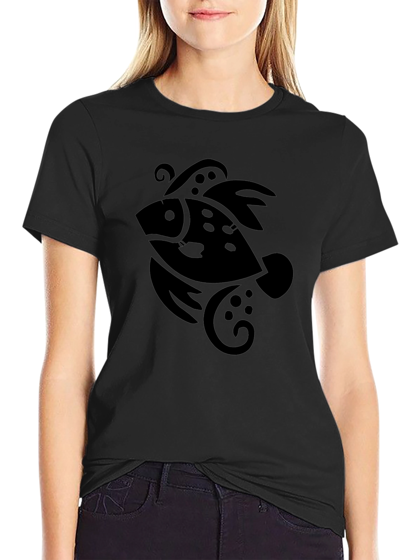 Black Fish Graphic Tee - Stylish & Unique Design