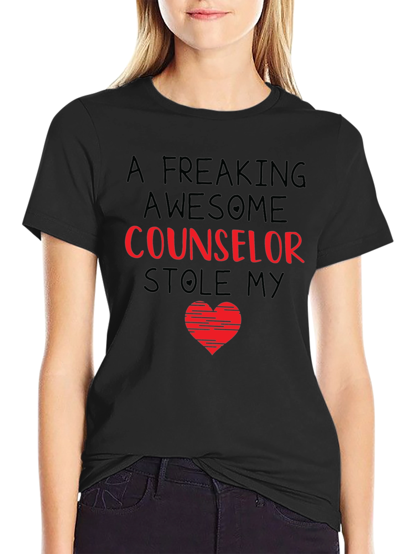 Awesome Counselor Heart T-Shirt