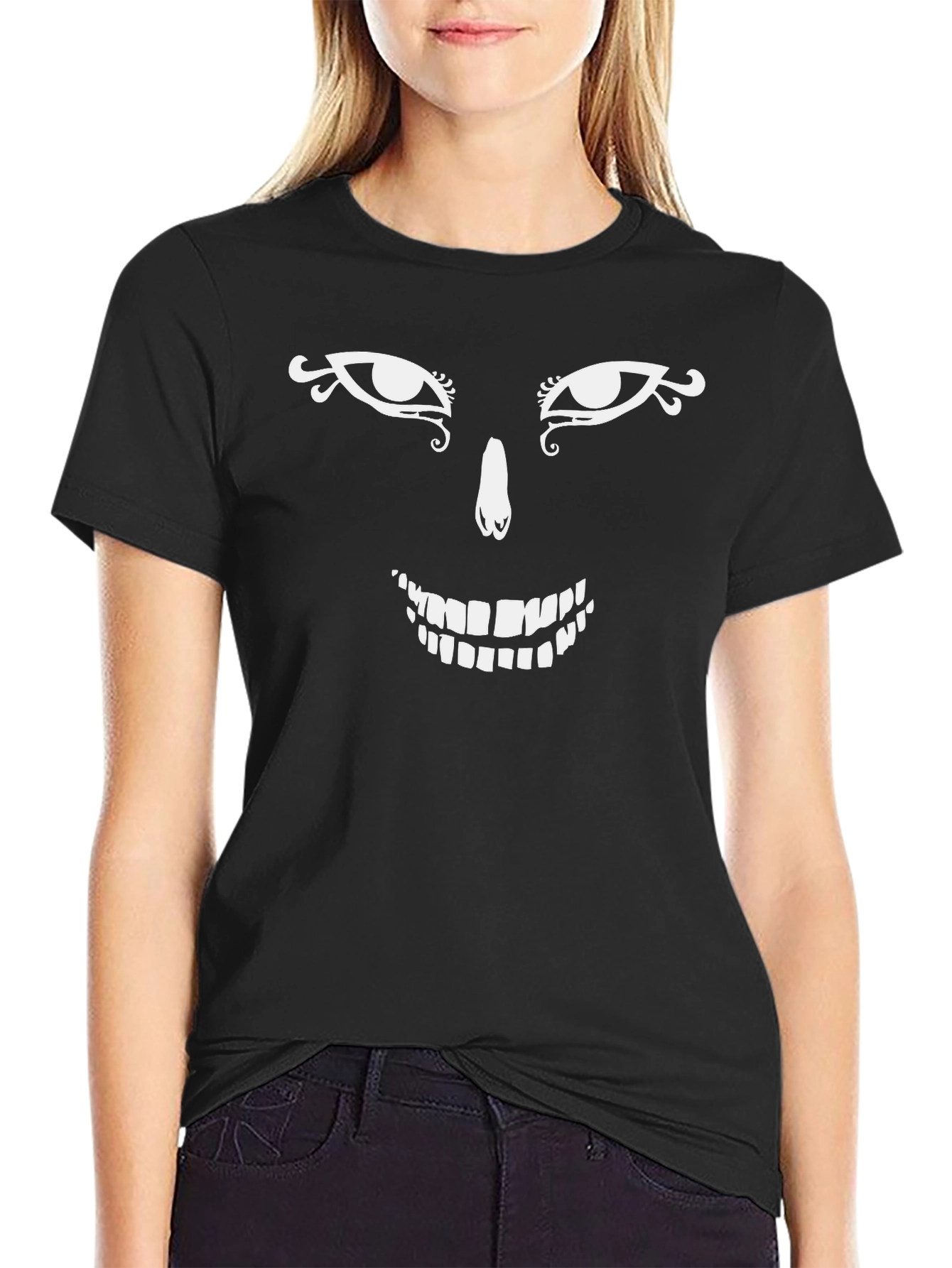 Mens Graphic Tee: Funky Face Design