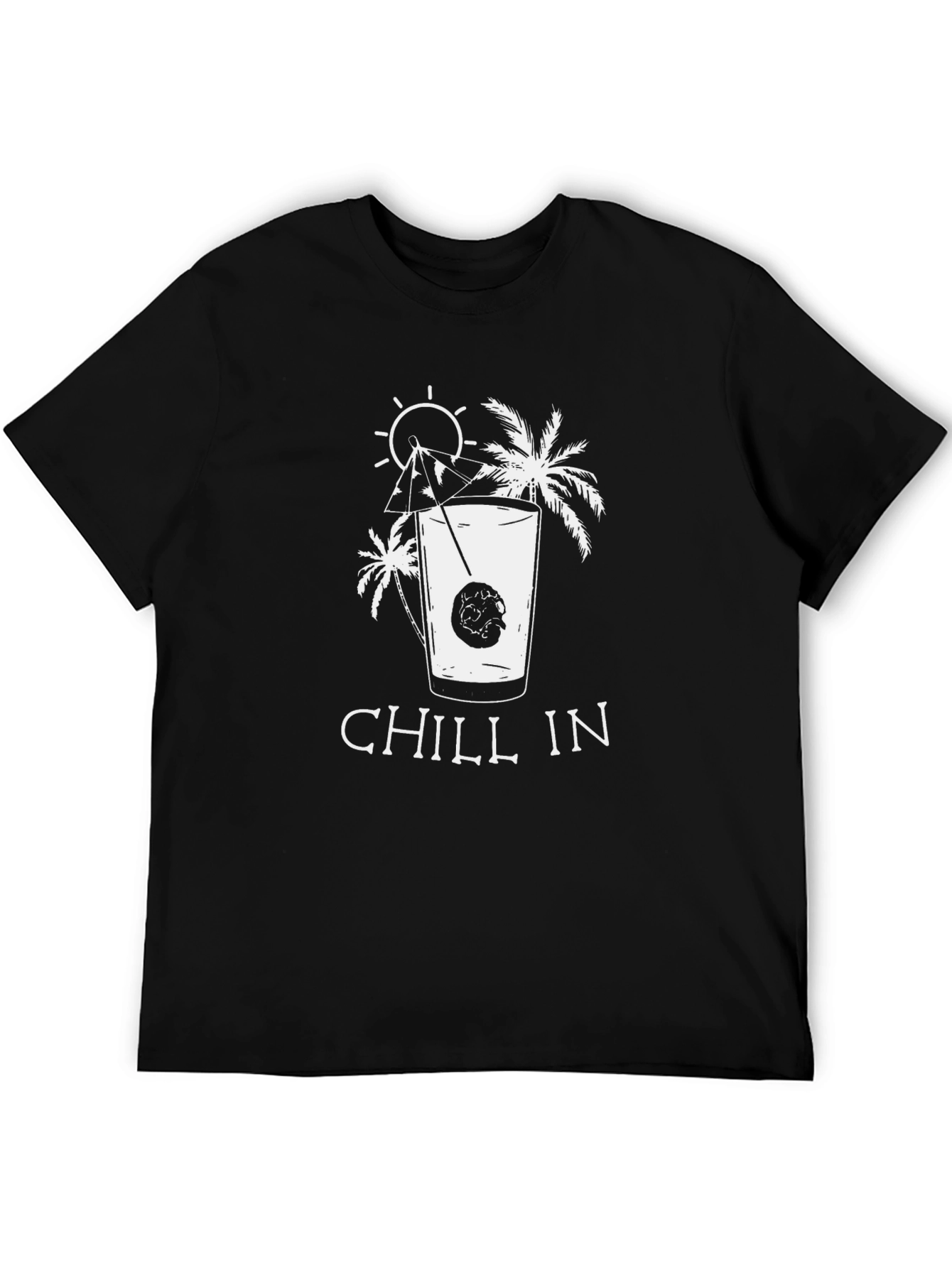 Chill In Black Graphic T-Shirt