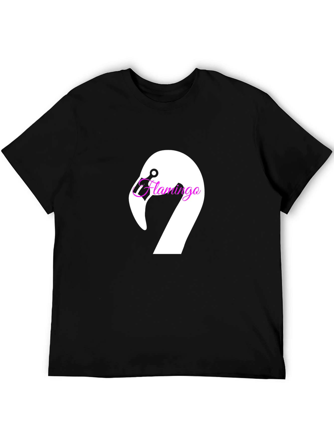 Black Flamingo Graphic Tee - Modern Casual T-Shirt