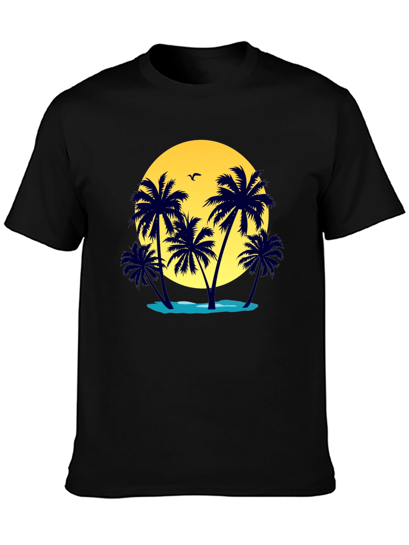 Island Palm Graphic Tee - Tropical Vacation Shirt