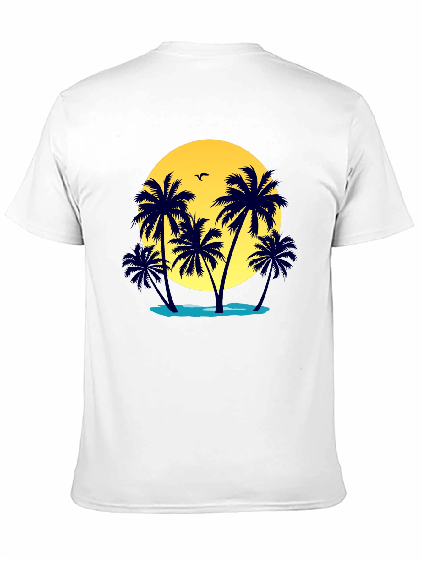 Island Palm Graphic Tee - Tropical Vacation Shirt
