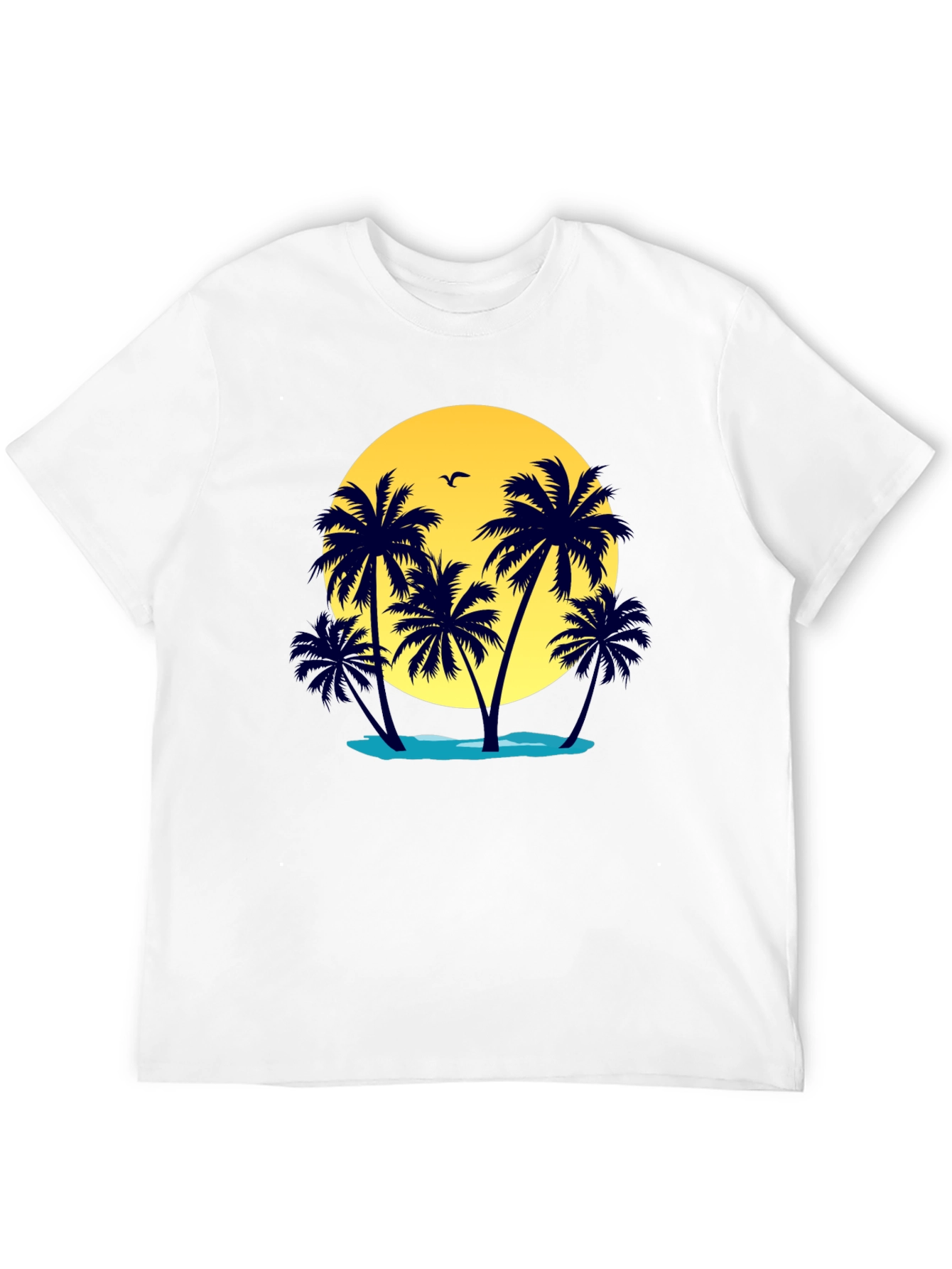 Island Palm Graphic Tee - Tropical Vacation Shirt