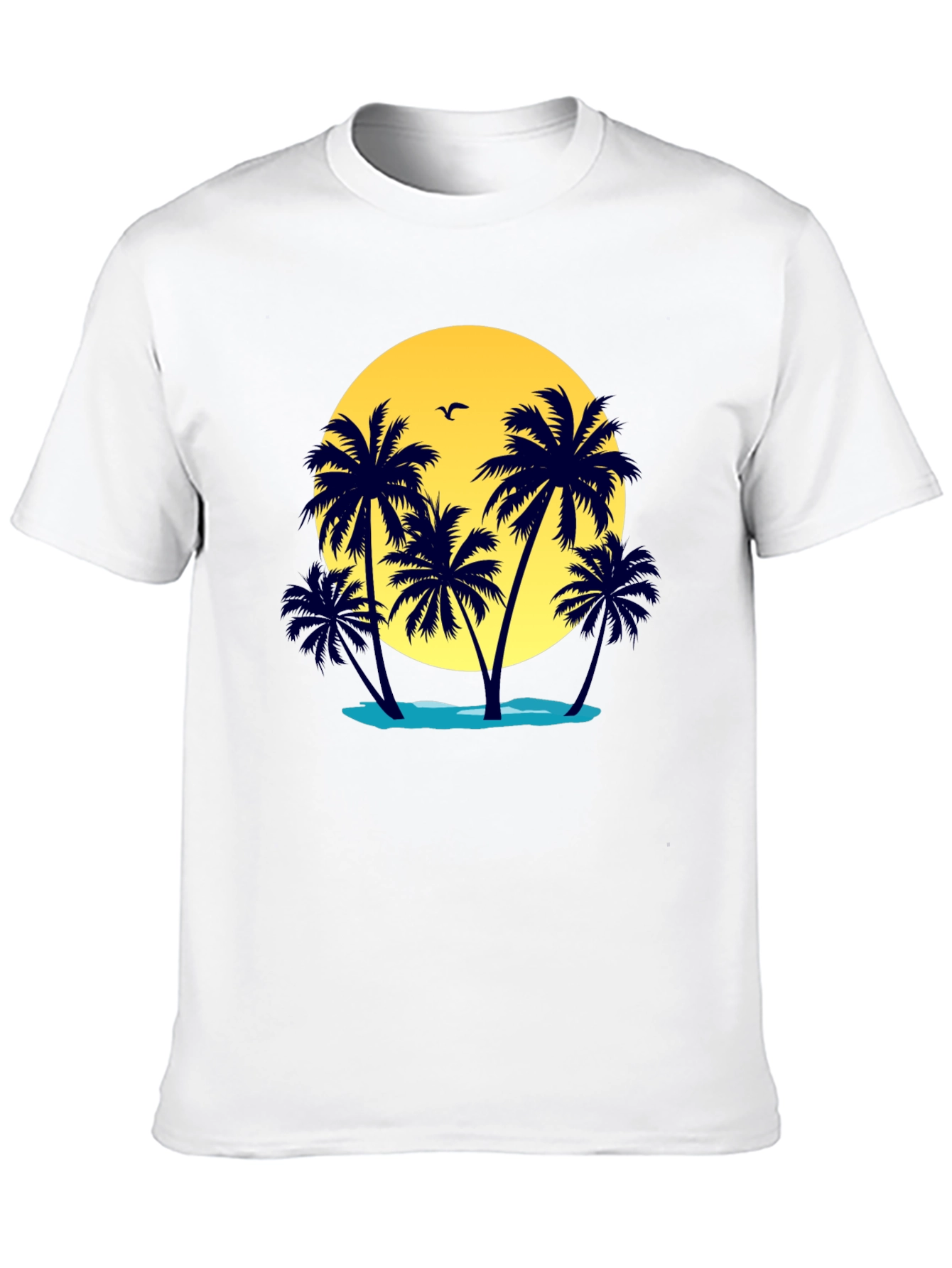 Island Palm Graphic Tee - Tropical Vacation Shirt