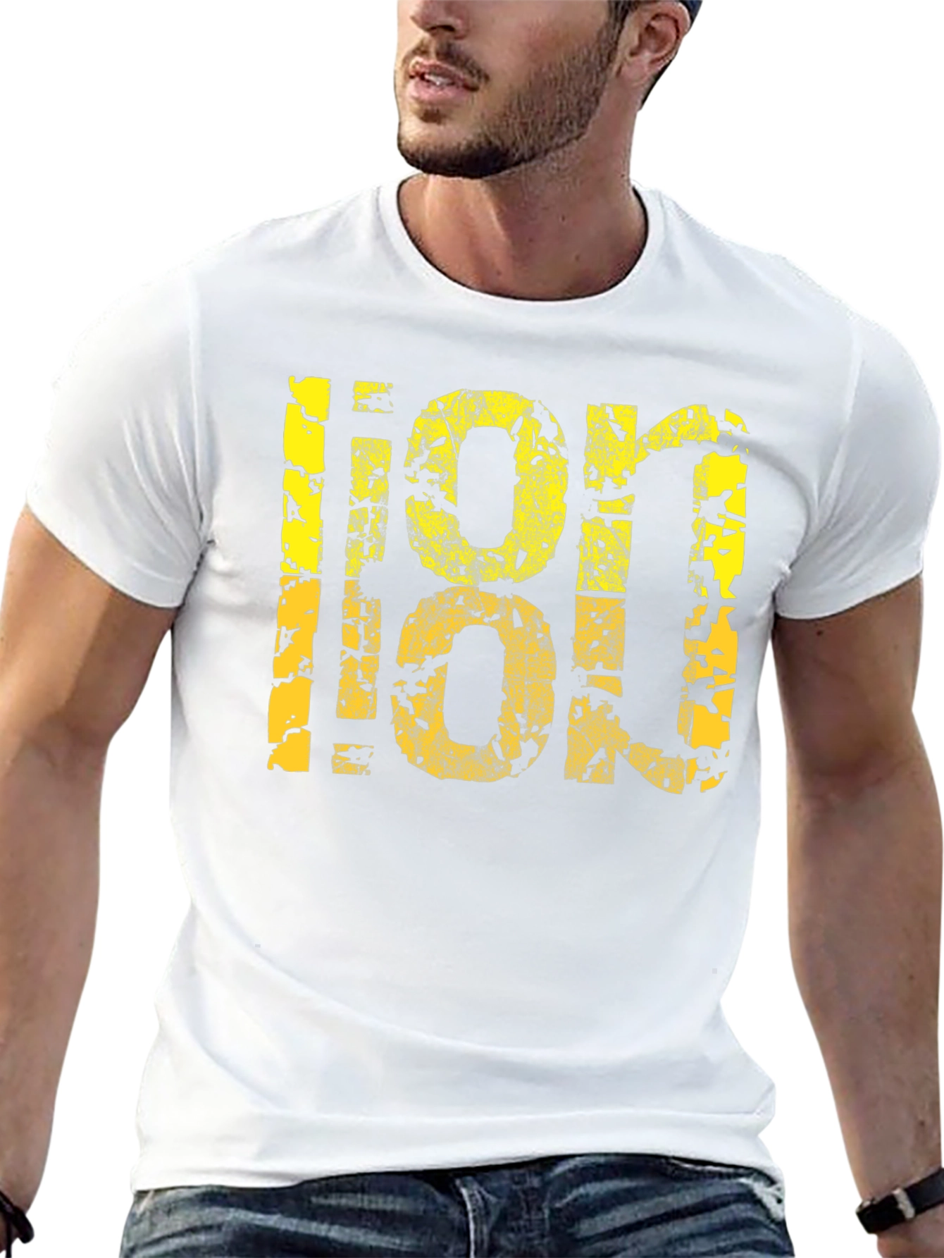 Distressed LOL Graphic Tee - Black Casual T-Shirt