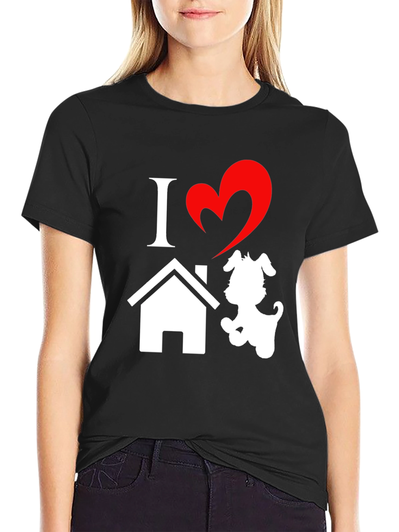 I Love Home Dog Graphic Tee