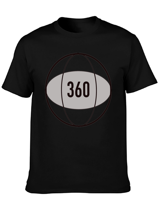 360 Graphic Tee - Black Cotton Blend