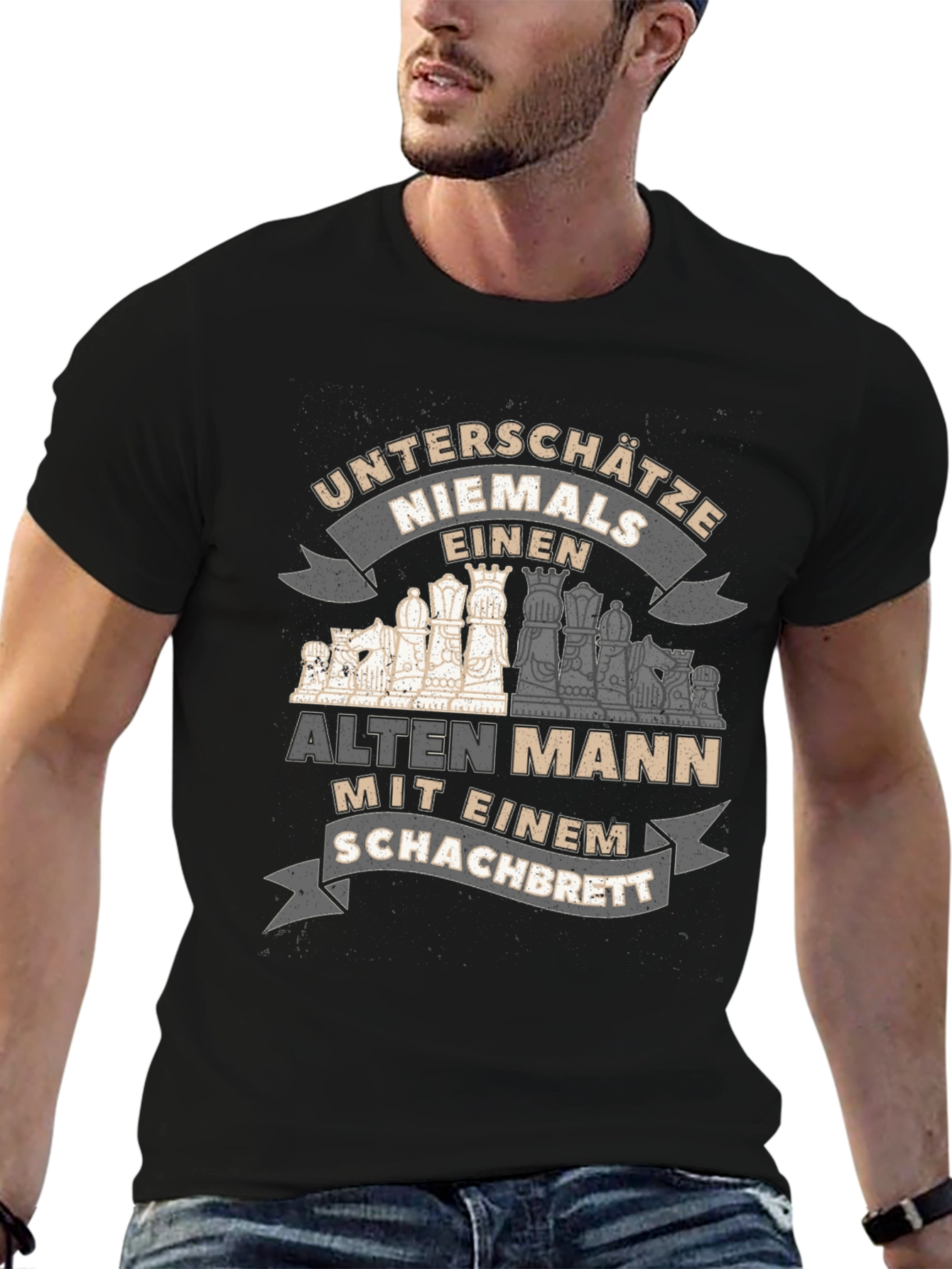Chess Old Man T-Shirt - Never Underestimate