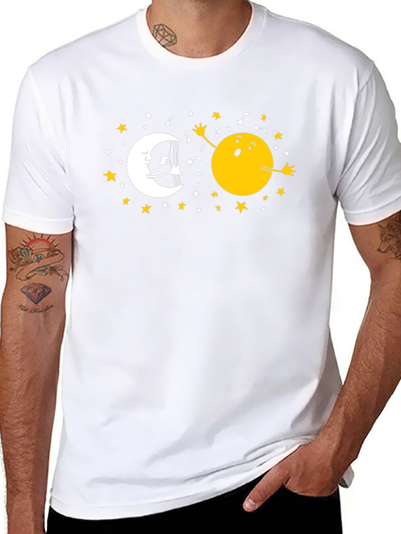 Moon & Sun T-Shirt - Celestial Harmony Design