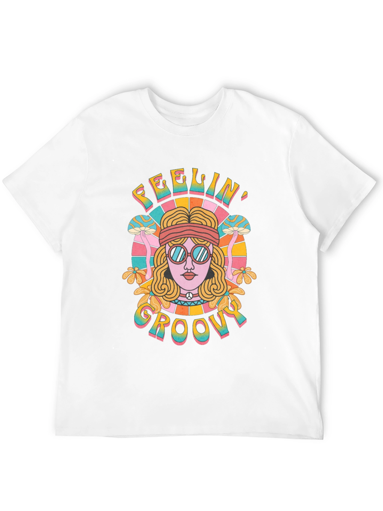 Feelin Groovy Retro Graphic Tee - Black