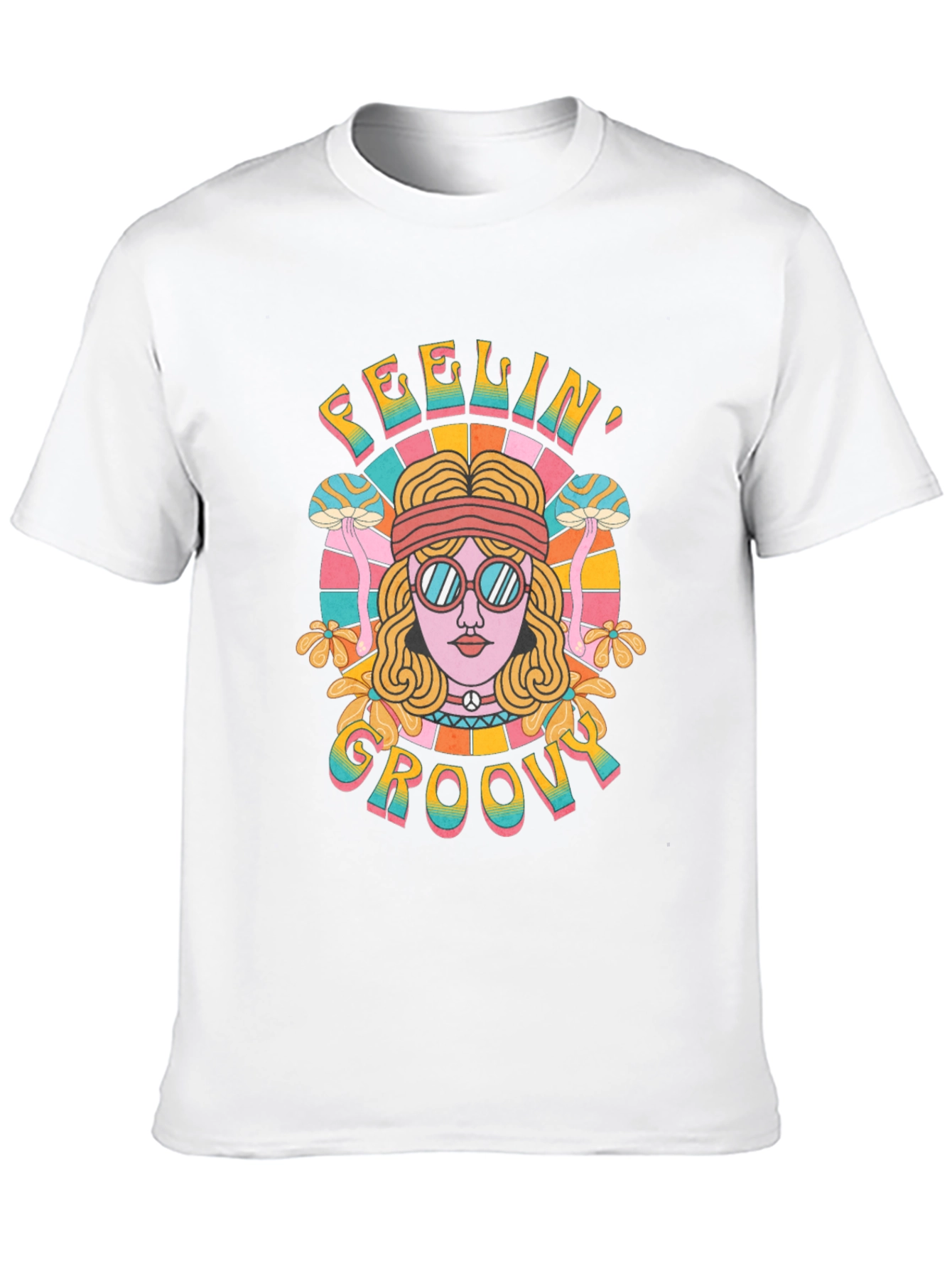 Feelin Groovy Retro Graphic Tee - Black