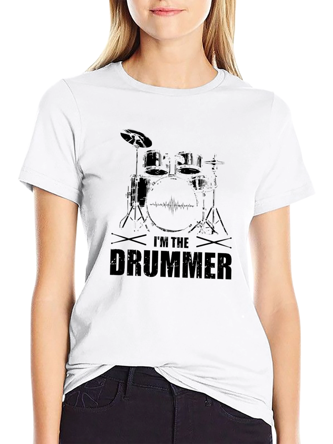 Im The Drummer Black T-Shirt - Music Lover Tee