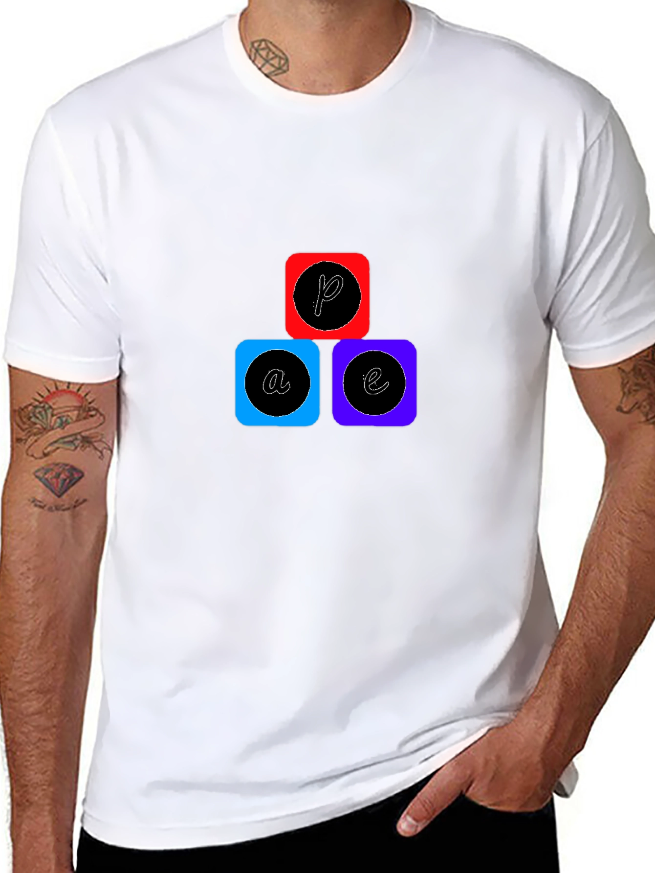 Abstract Graphic Tee - Cool Casual Black T-Shirt