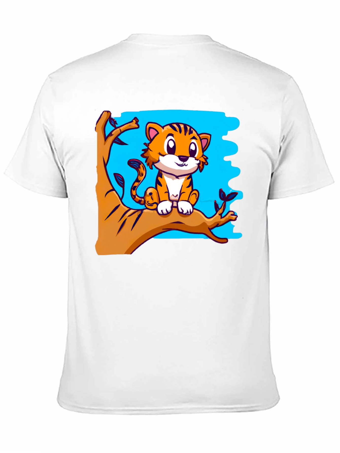 Cute Tiger Graphic Tee - Black T-Shirt