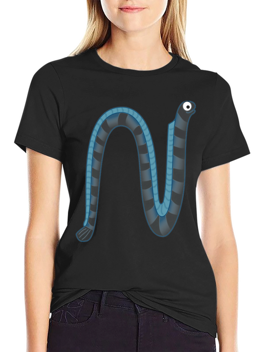 Cartoon Snake Graphic T-Shirt