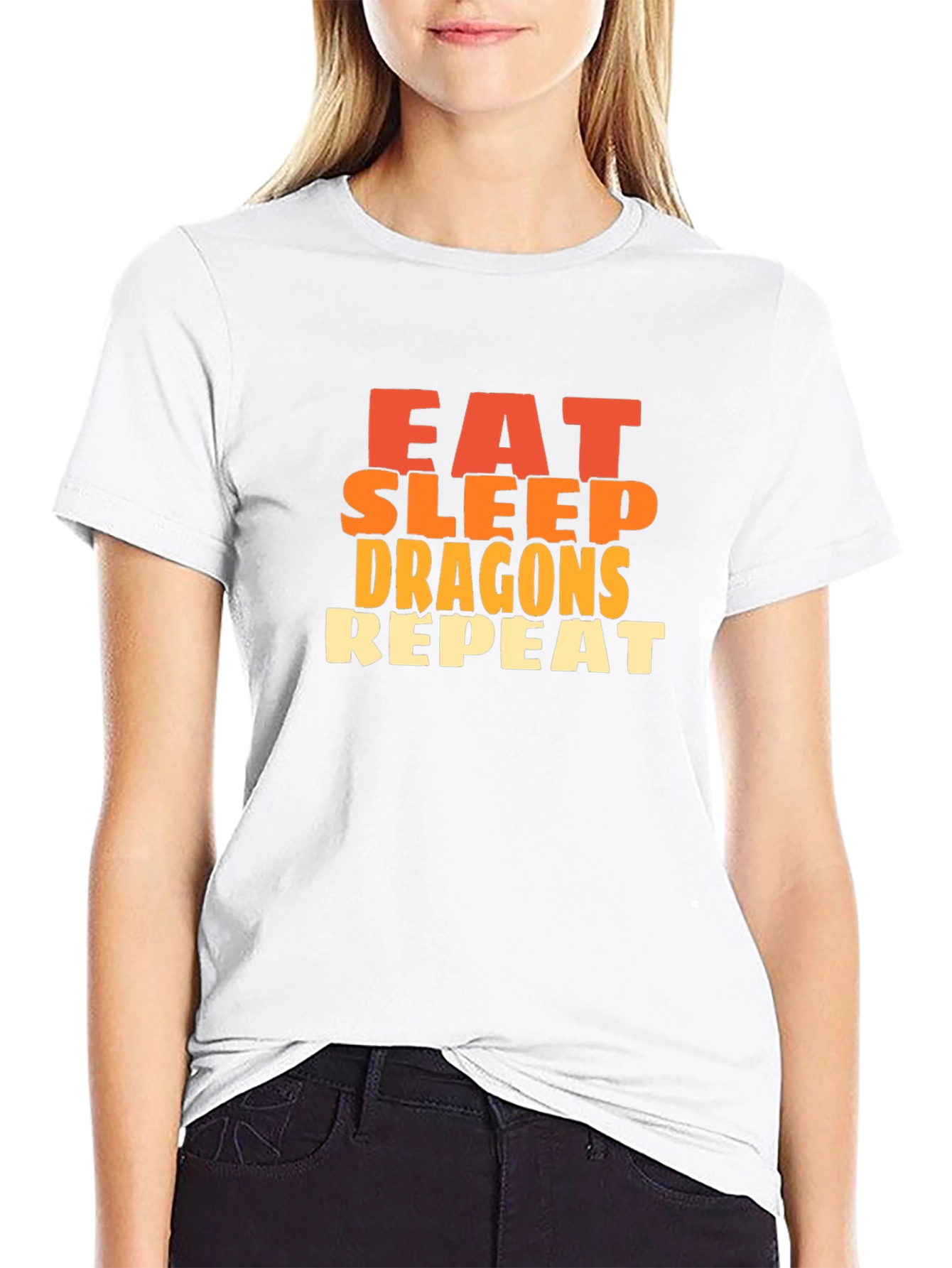 Eat Sleep Dragons Repeat Graphic T-Shirt