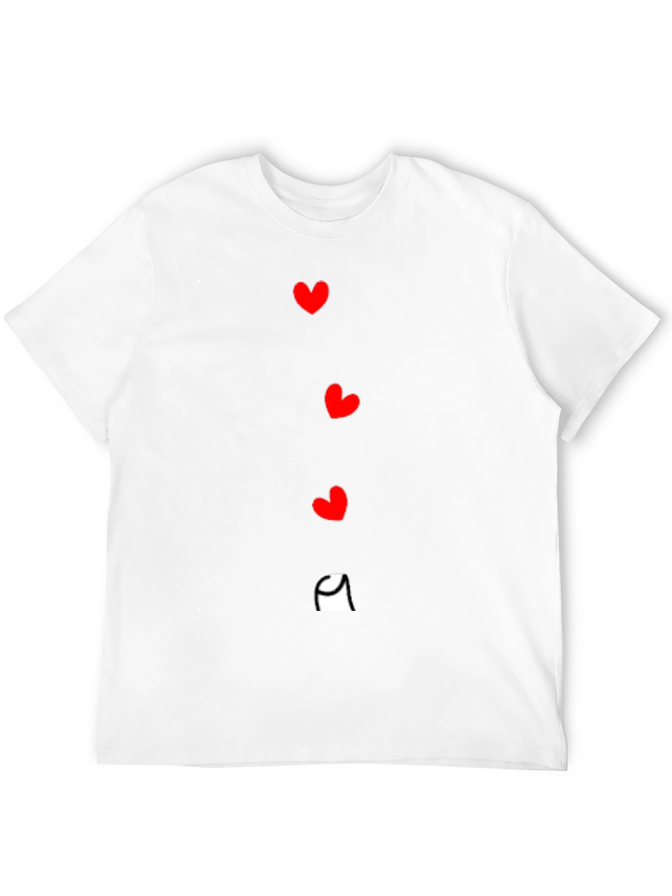 Heart Stack Graphic Tee - Black