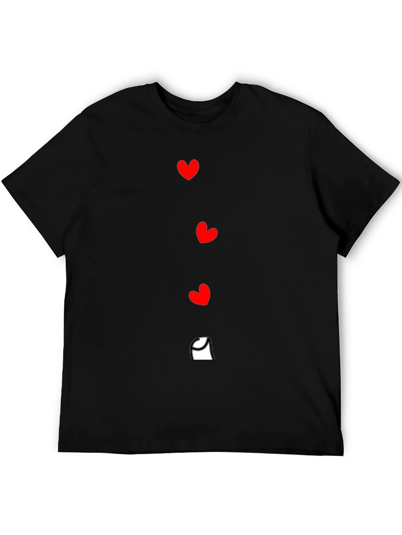 Heart Stack Graphic Tee - Black