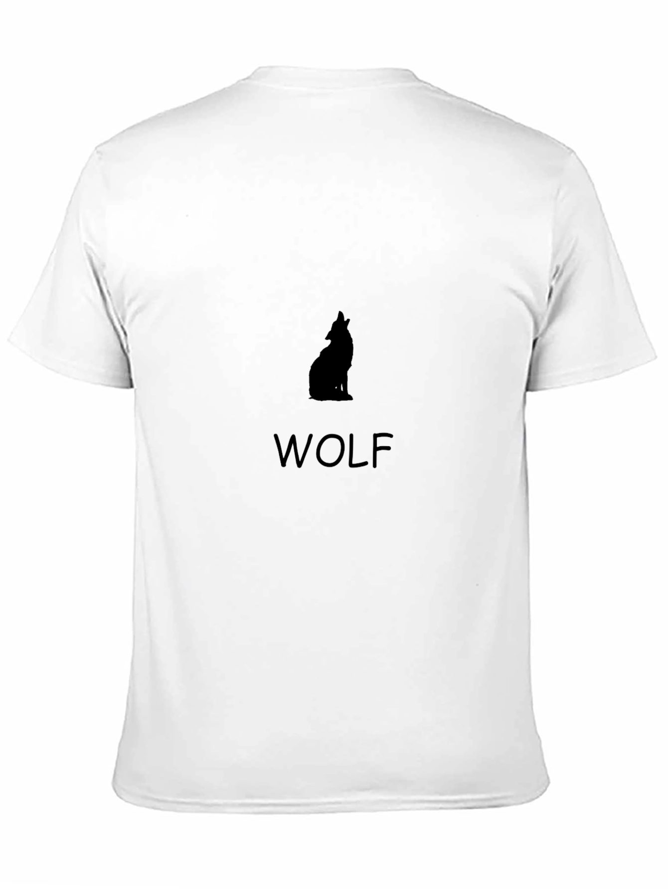 Mens Black Wolf Graphic Tee - Classic Fit