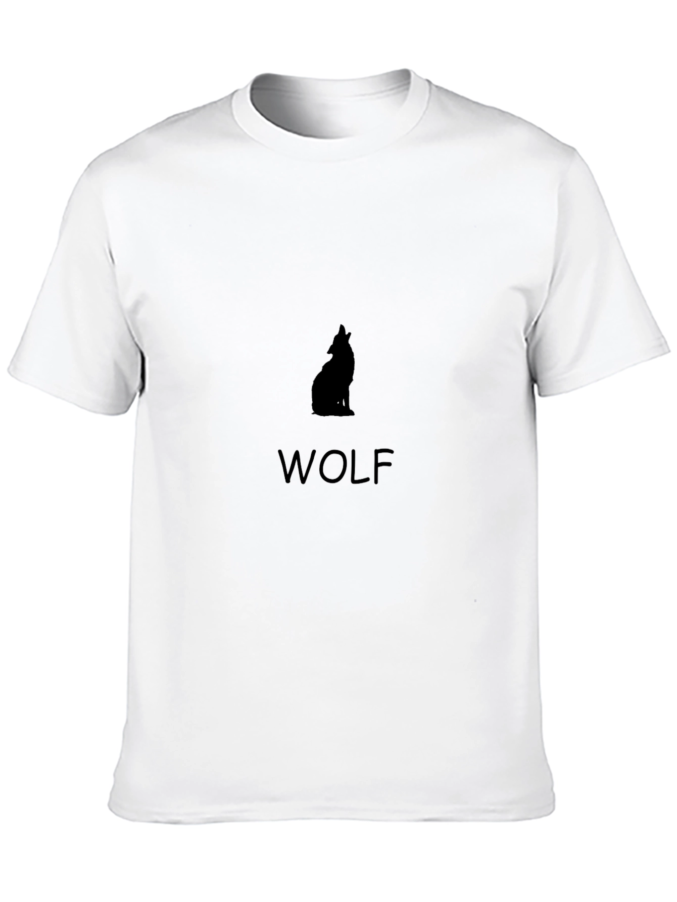 Mens Black Wolf Graphic Tee - Classic Fit