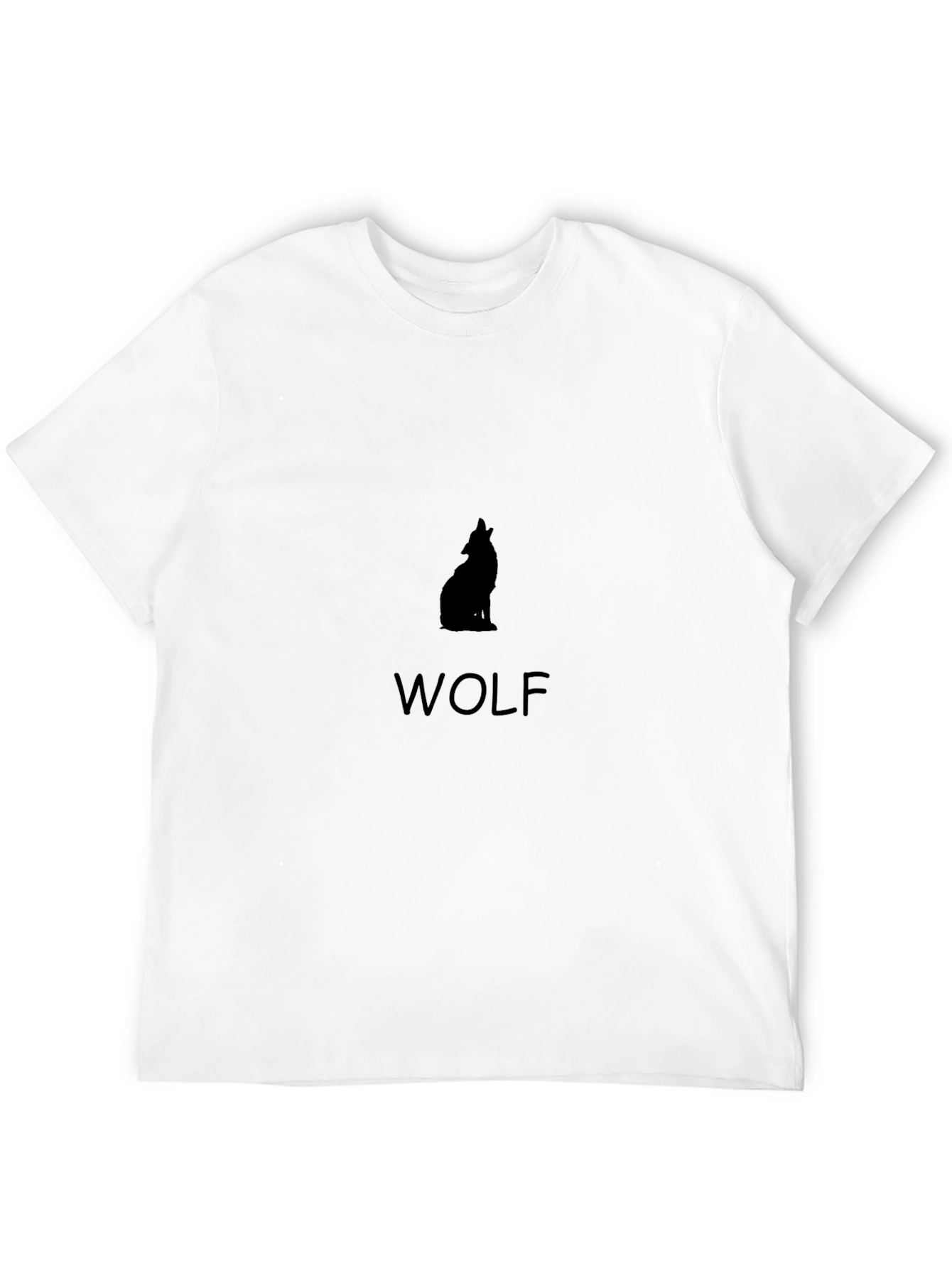 Mens Black Wolf Graphic Tee - Classic Fit