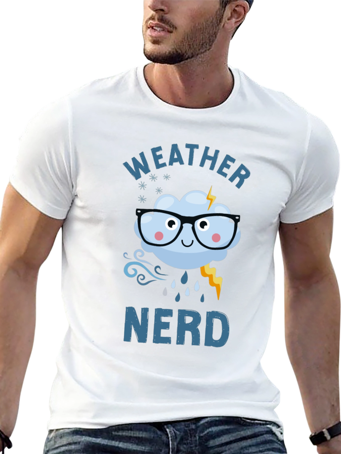 Weather Nerd Graphic T-Shirt Cute Cloud Design