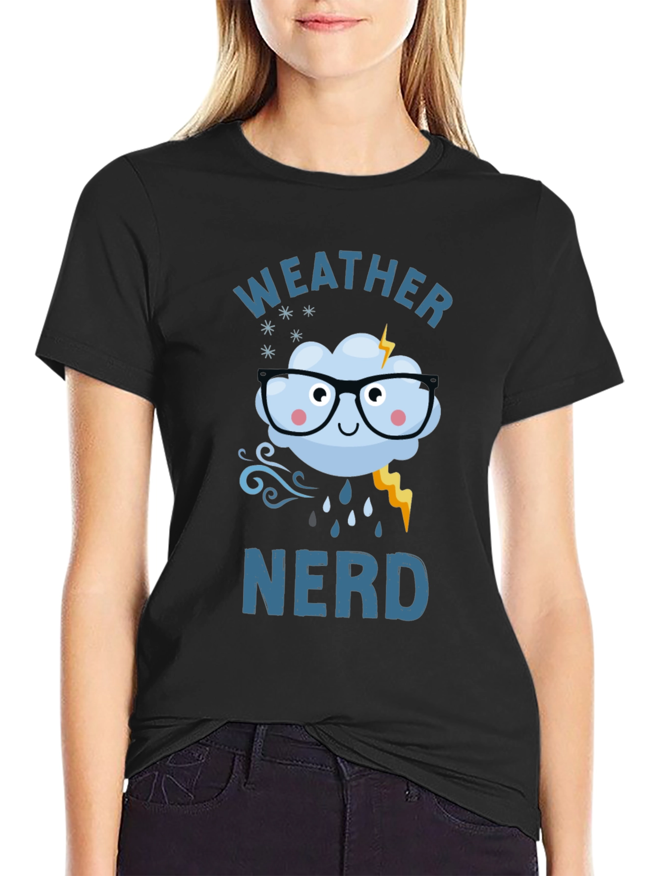 Weather Nerd Graphic T-Shirt Cute Cloud Design