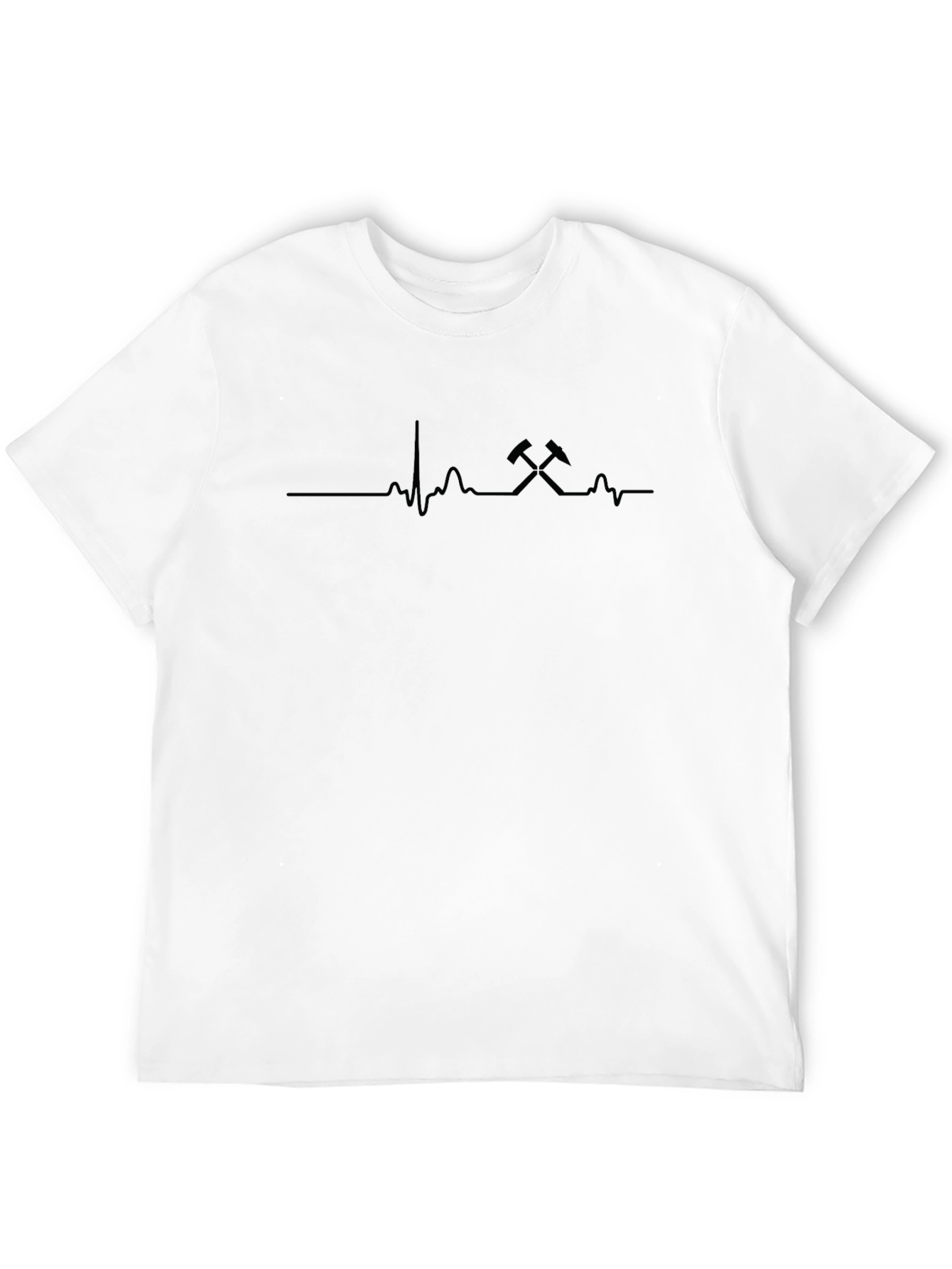 Miner Heartbeat Tee - Black Graphic T-Shirt