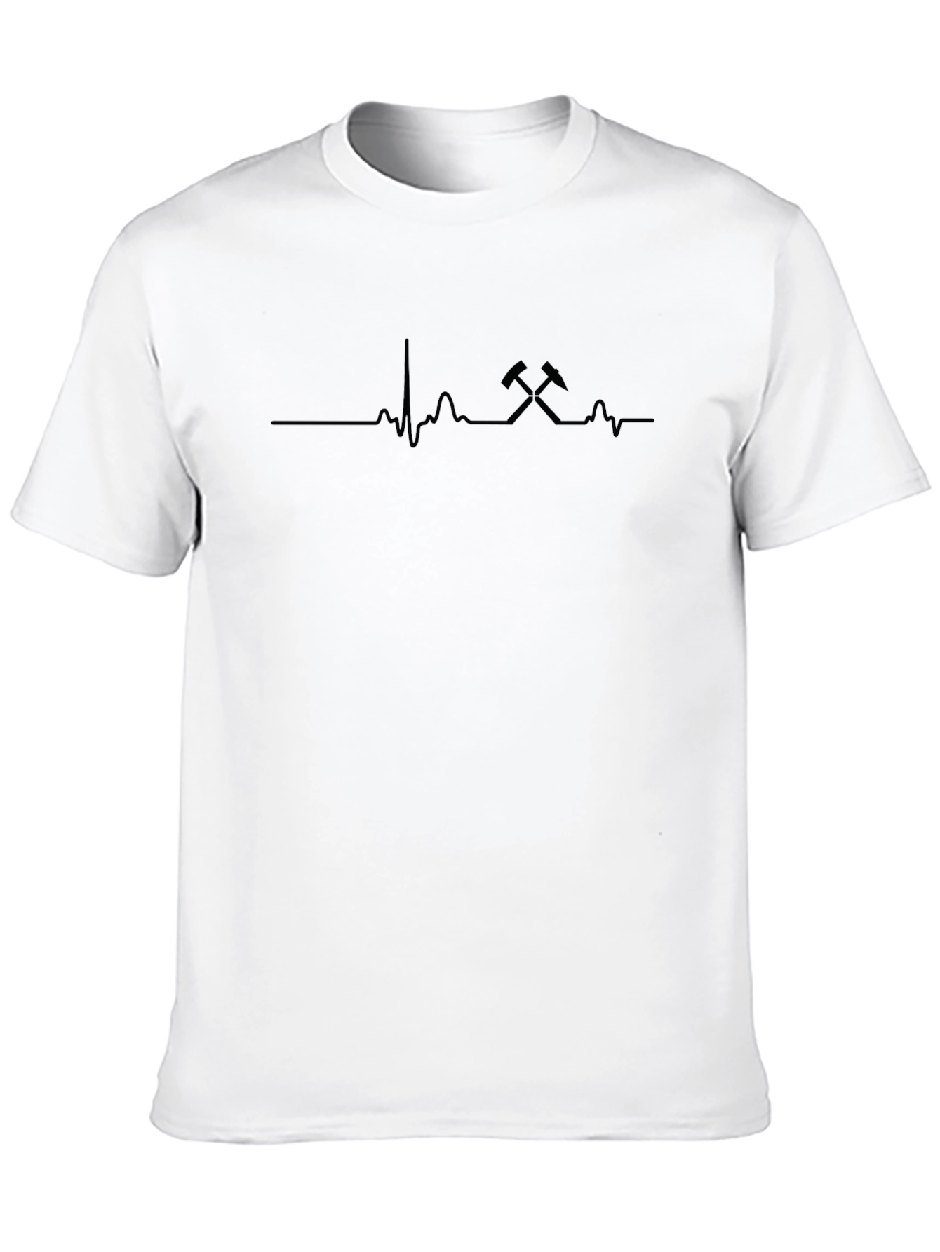 Miner Heartbeat Tee - Black Graphic T-Shirt