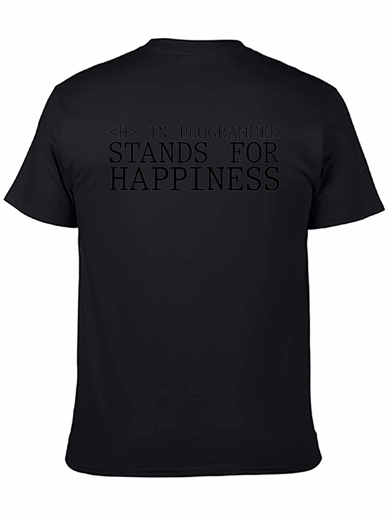 Programmer Happiness Black T-Shirt