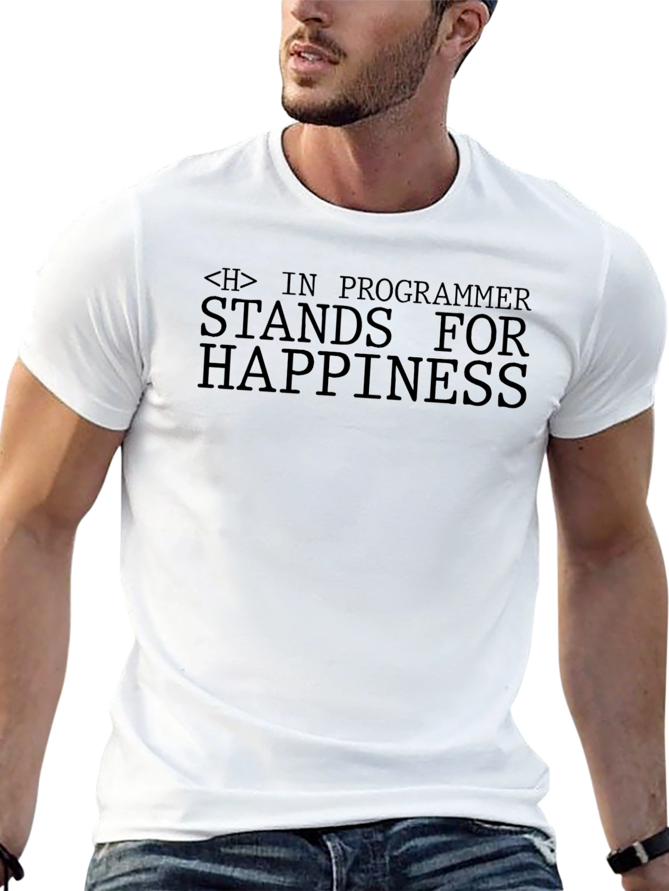 Programmer Happiness Black T-Shirt