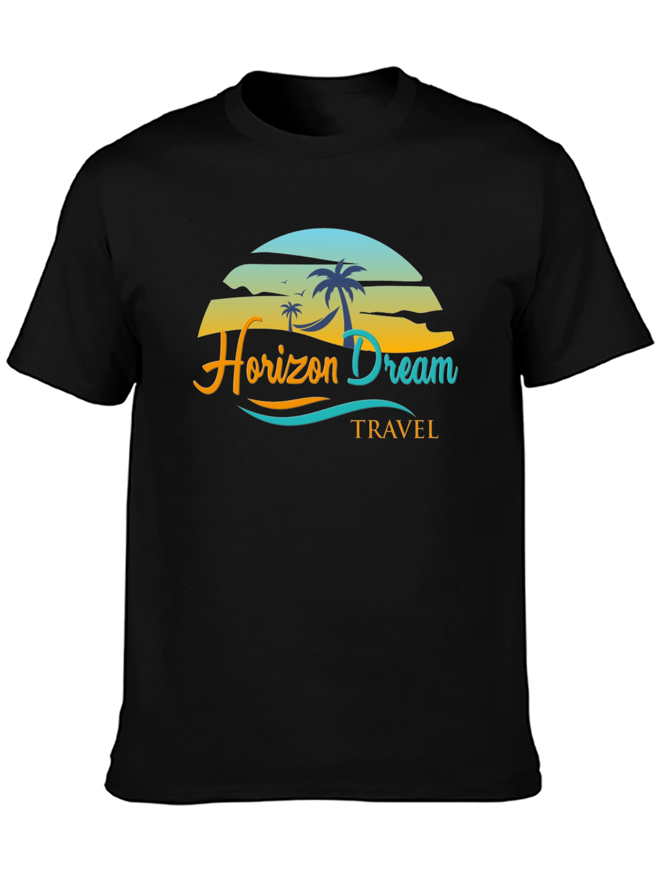 Horizon Dream Travel T-Shirt - Black