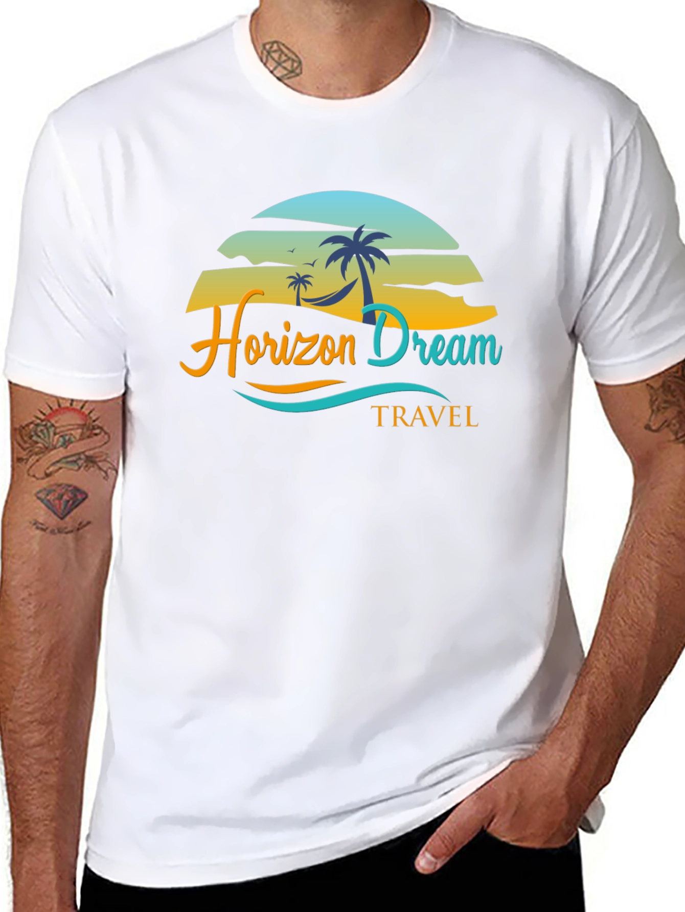Horizon Dream Travel T-Shirt - Black