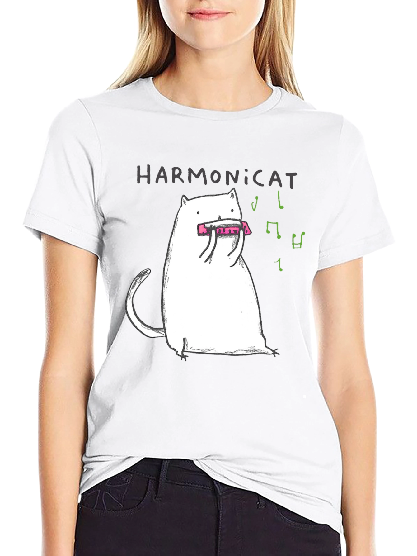 Harmonicat T-Shirt - Music Cat Tee