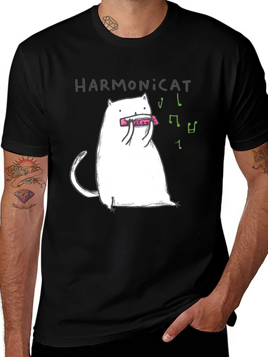 Harmonicat T-Shirt - Music Cat Tee