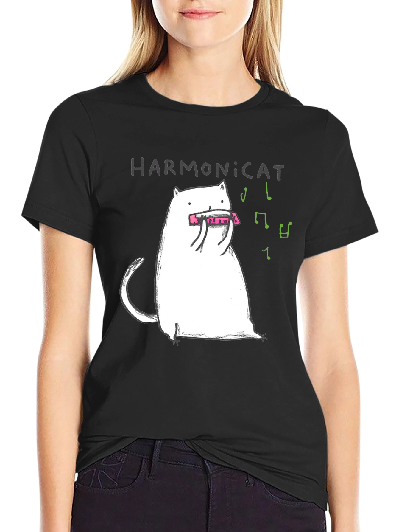 Harmonicat T-Shirt - Music Cat Tee