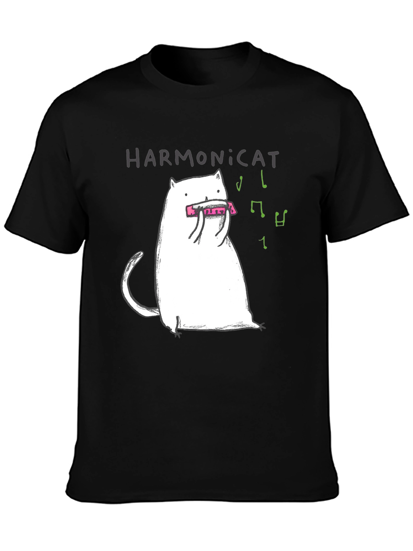 Harmonicat T-Shirt - Music Cat Tee
