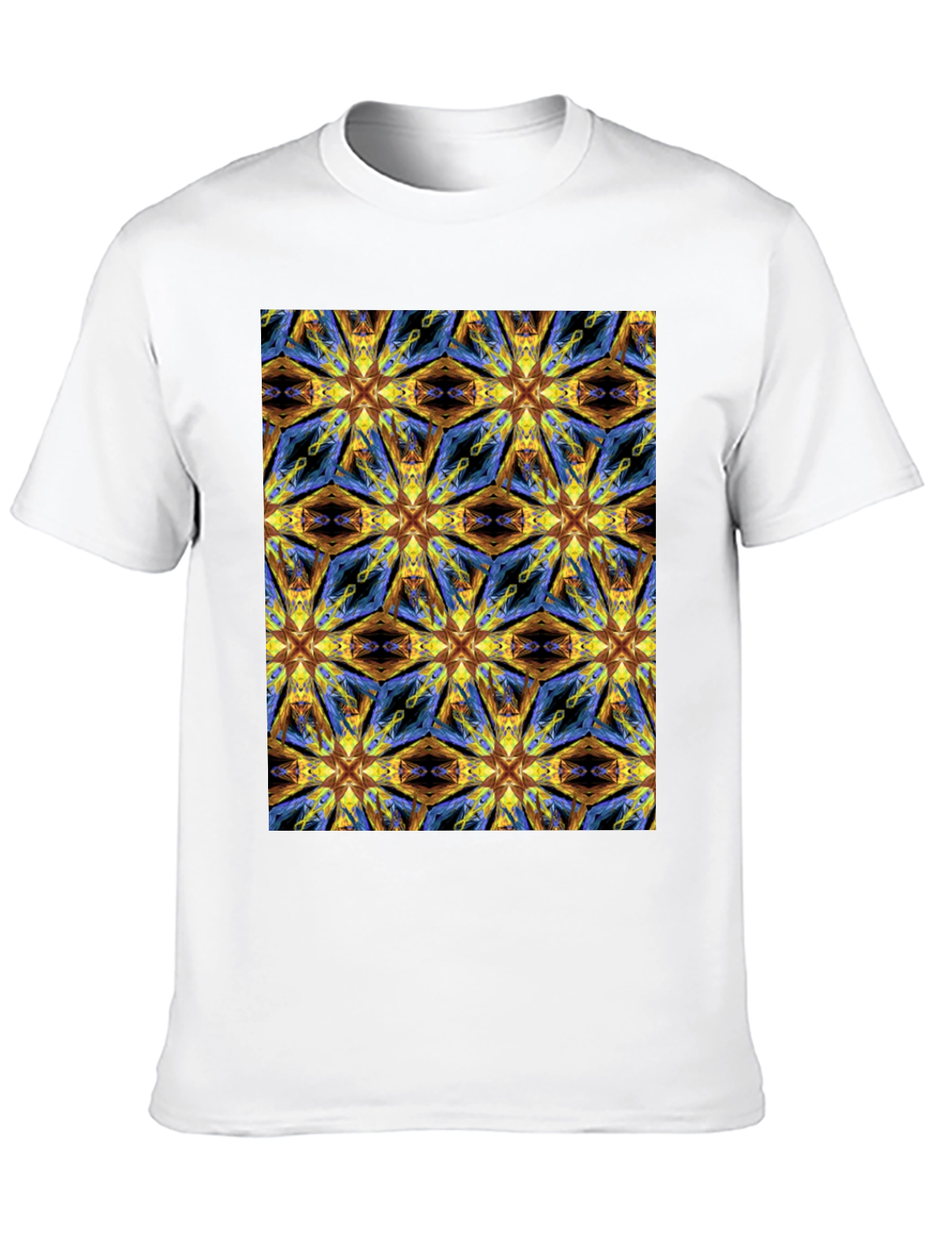 Kaleidoscope Pattern Black T-Shirt