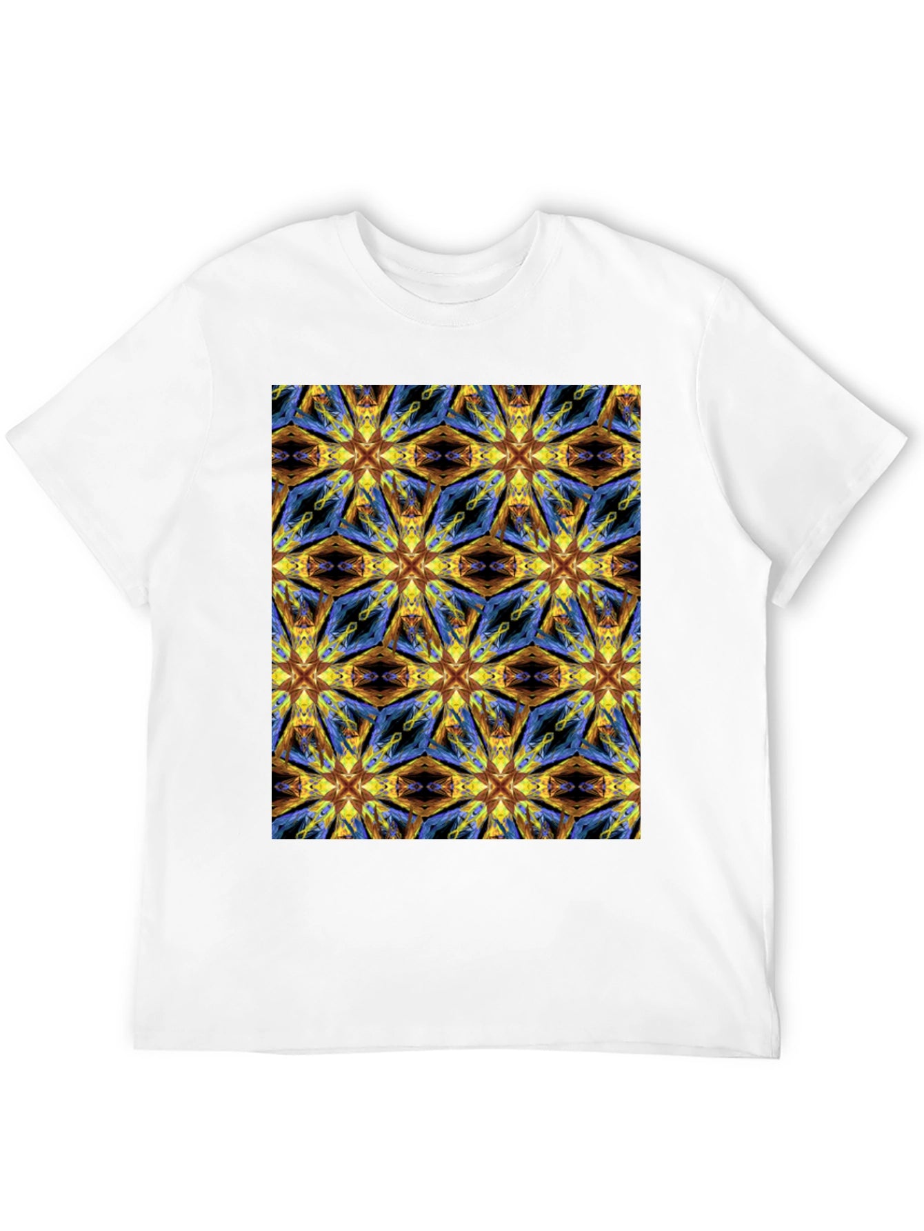 Kaleidoscope Pattern Black T-Shirt
