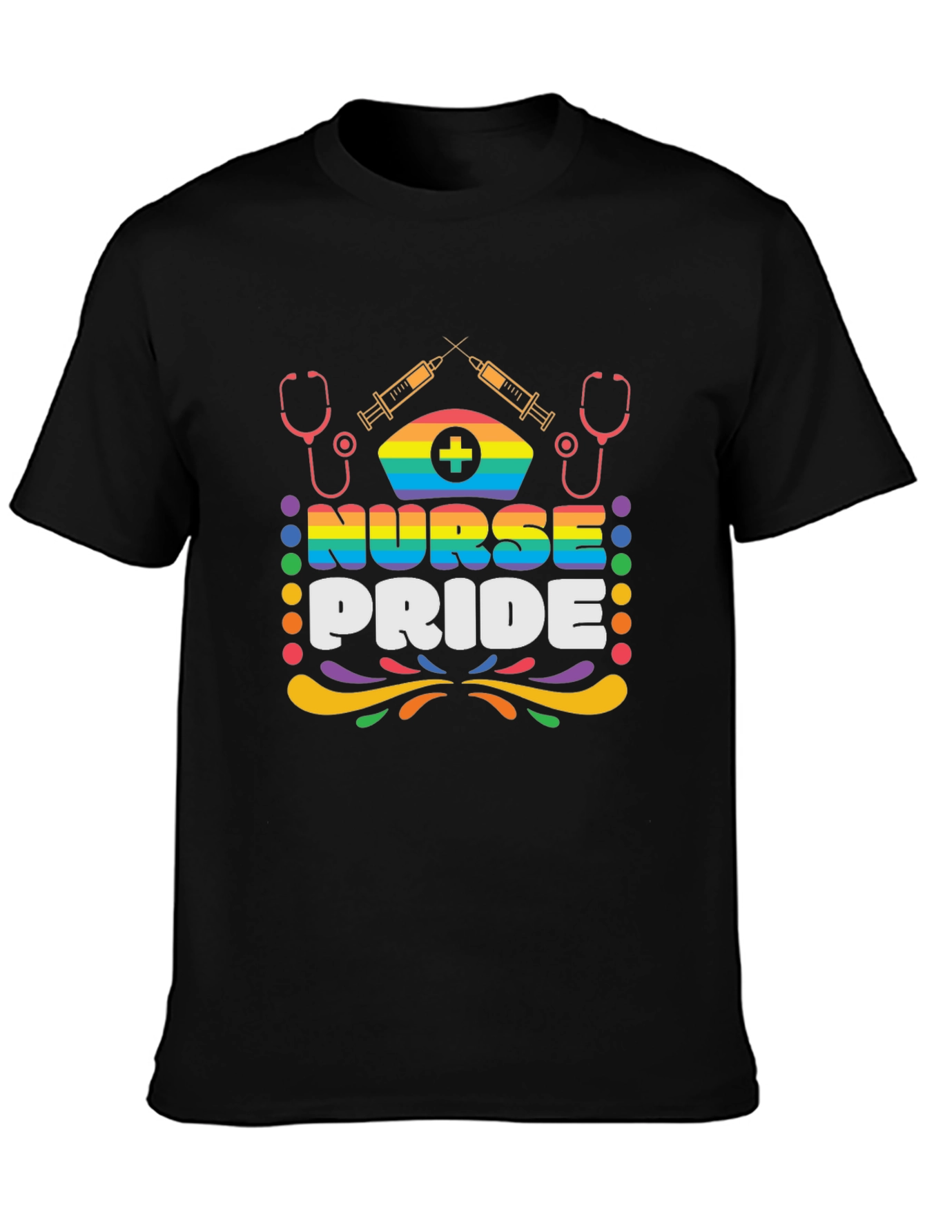 Nurse Pride Graphic T-Shirt LGBT Rainbow