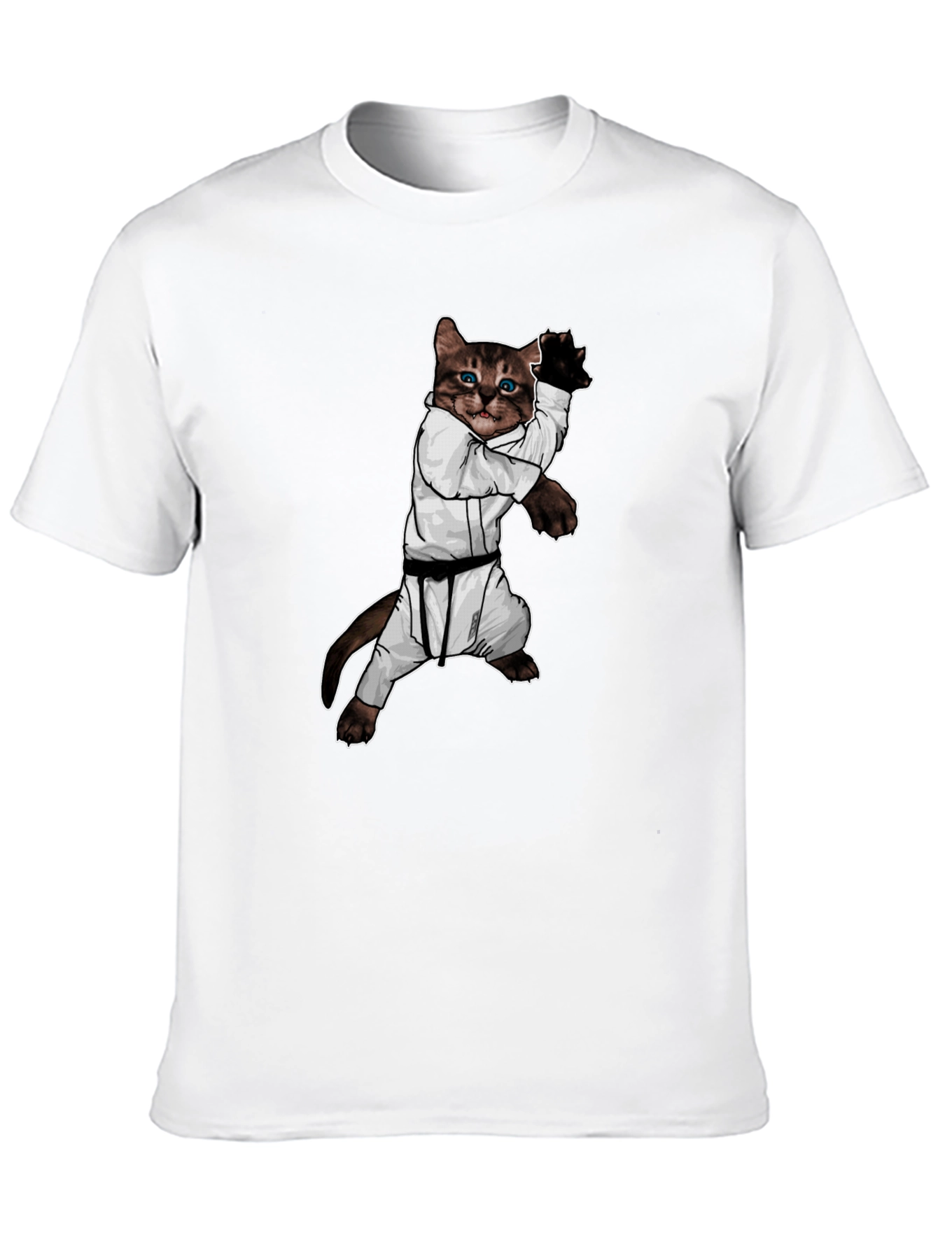 Karate Cat Black T-Shirt