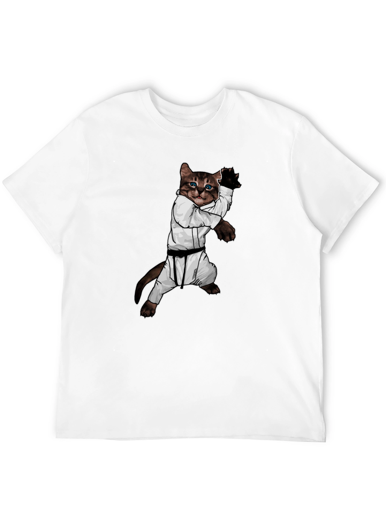 Karate Cat Black T-Shirt