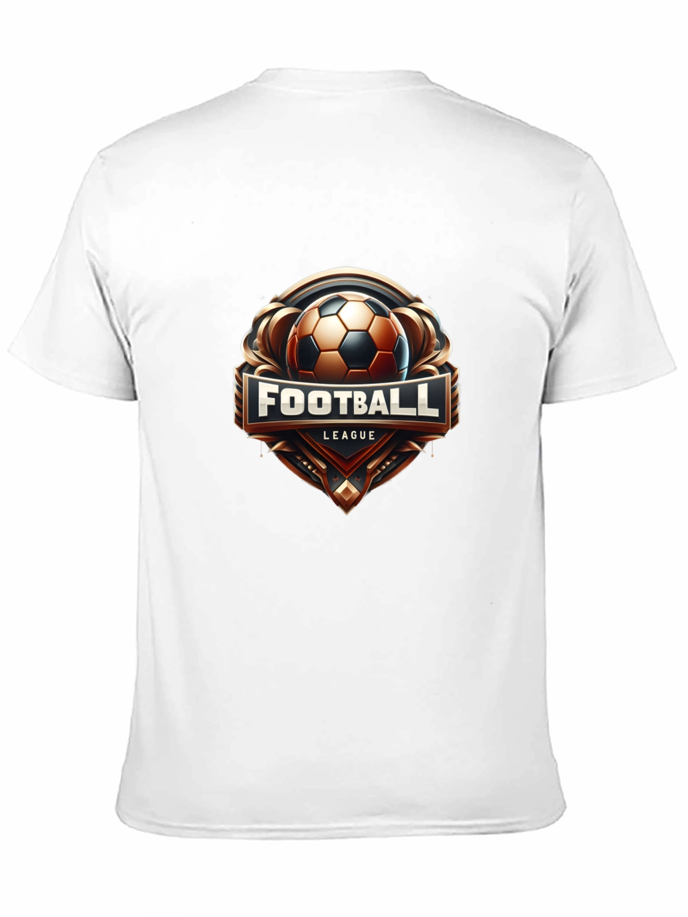 Football League Graphic Tee - Black Cotton T-Shirt