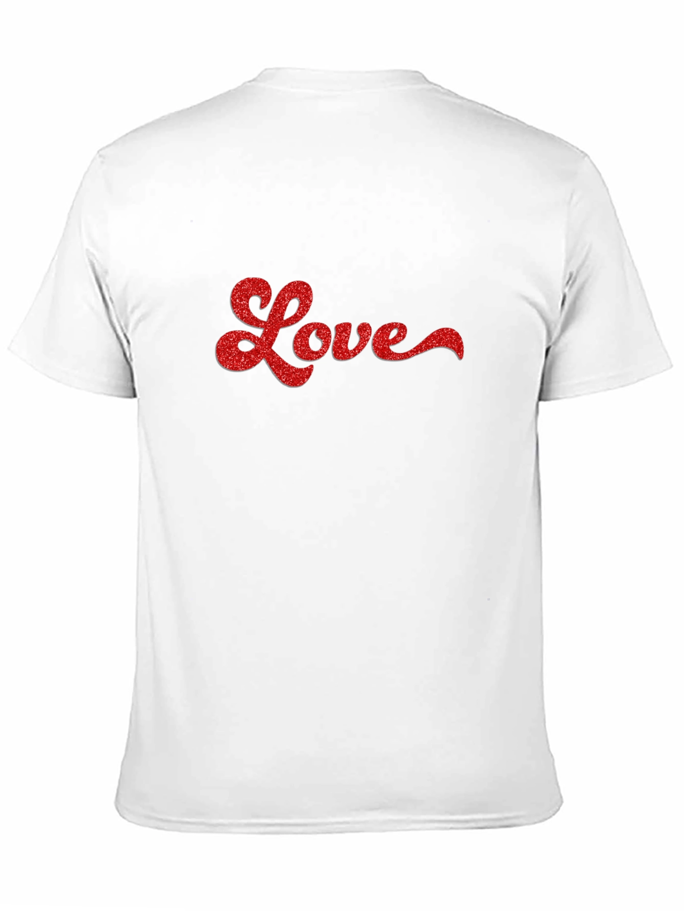 Love Glitter Graphic Black Tee Shirt