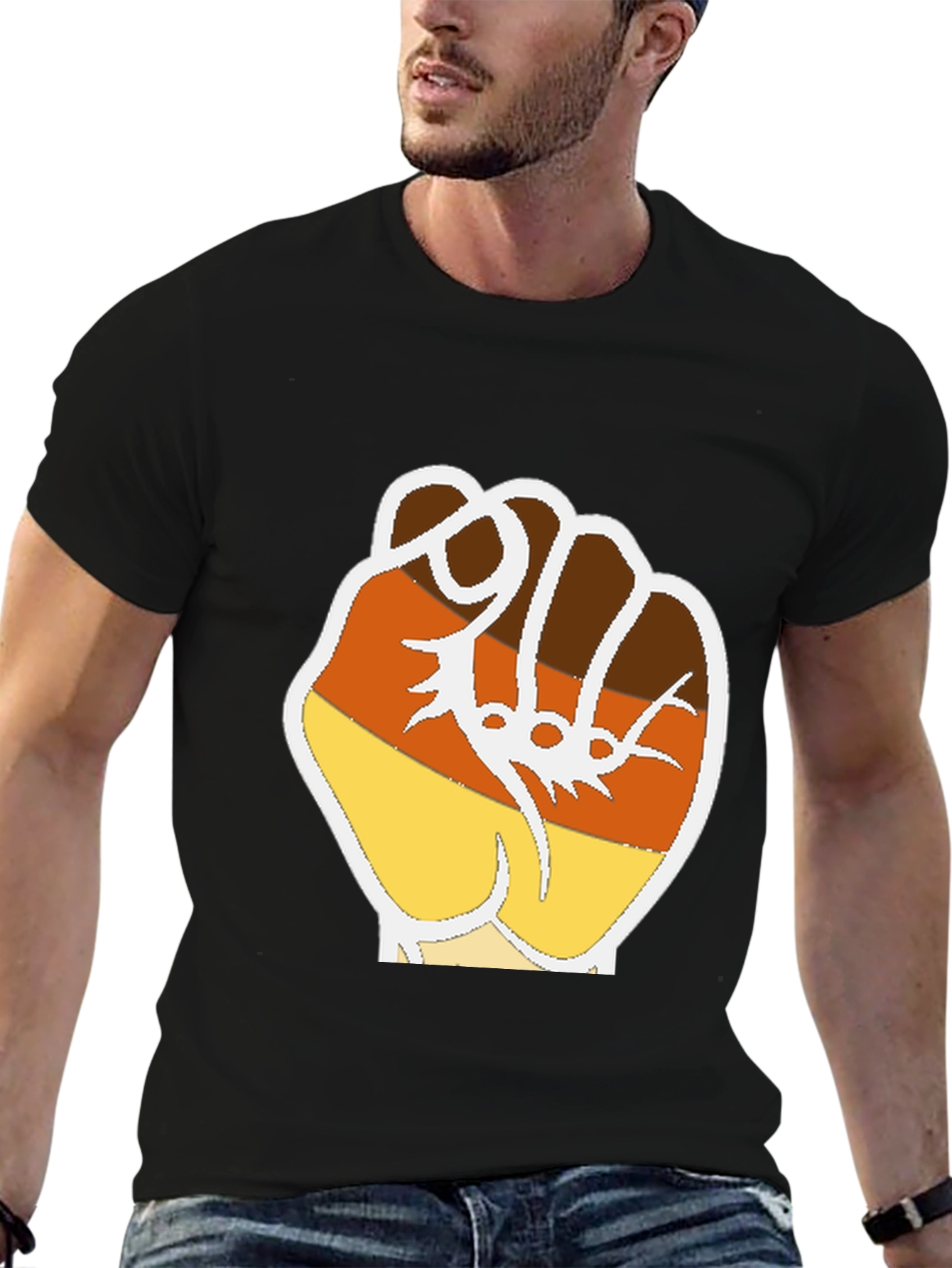 Raised Fist Graphic T-Shirt - Empowering Design