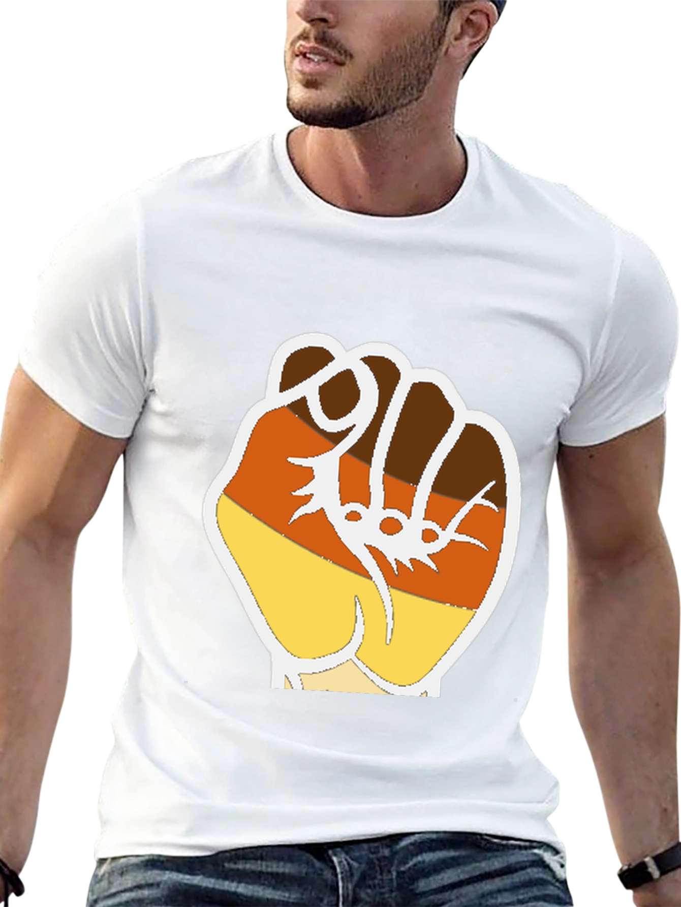 Raised Fist Graphic T-Shirt - Empowering Design