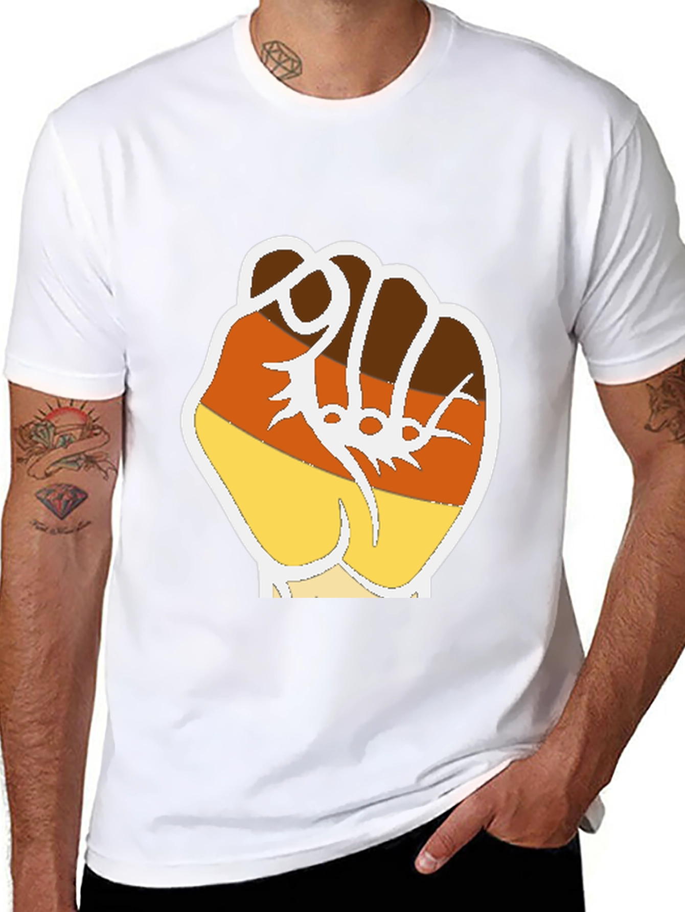 Raised Fist Graphic T-Shirt - Empowering Design